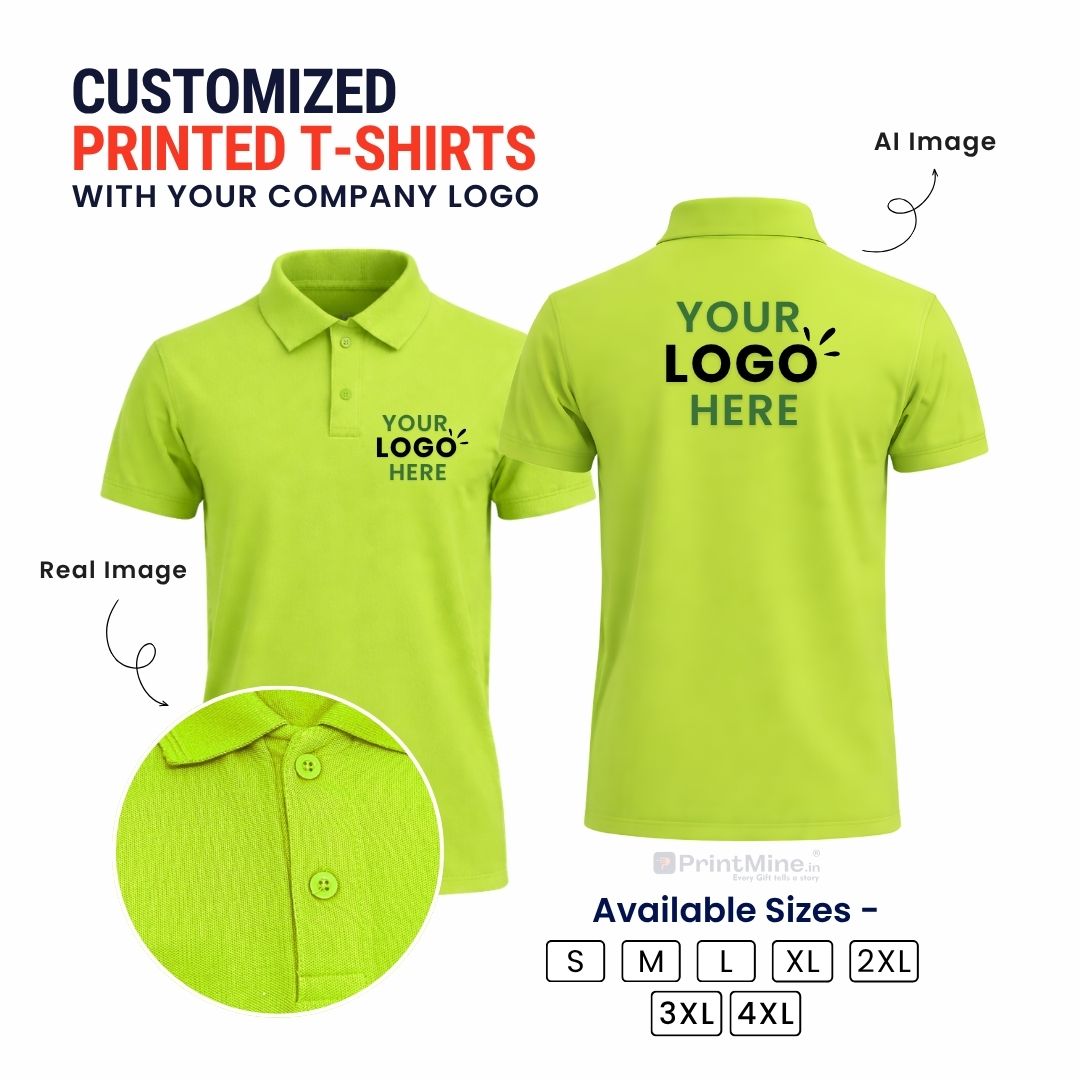 PrintMine Custom Logo Printed Polo T-Shirt Matty Cotton