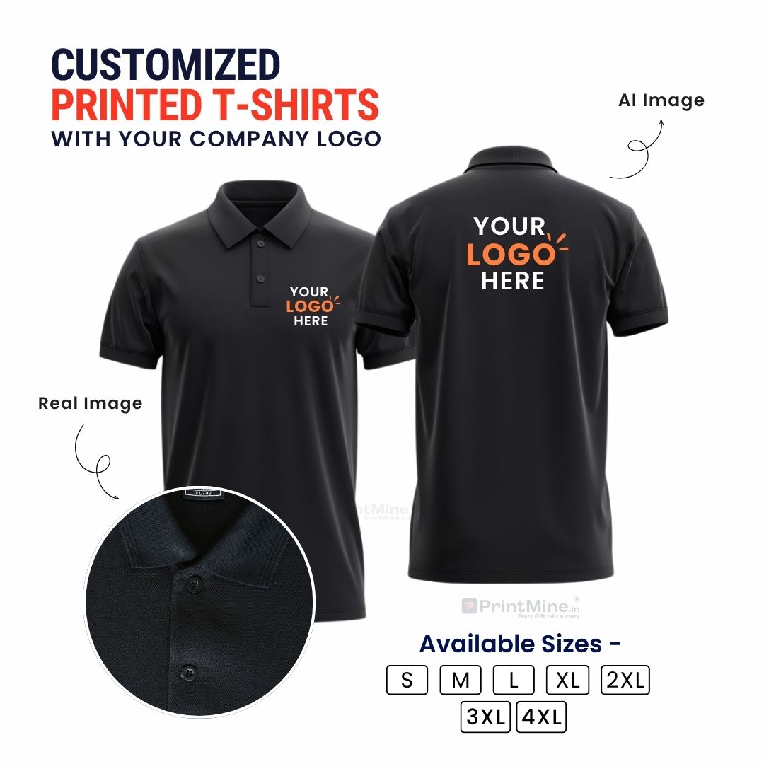 Printidea Custom Logo Printed Polo T-Shirt Matty Cotton