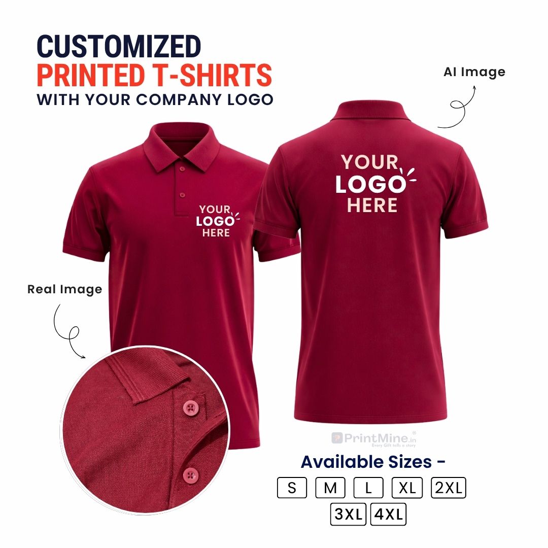 Printidea Custom Logo Printed Polo T-Shirt Matty Cotton