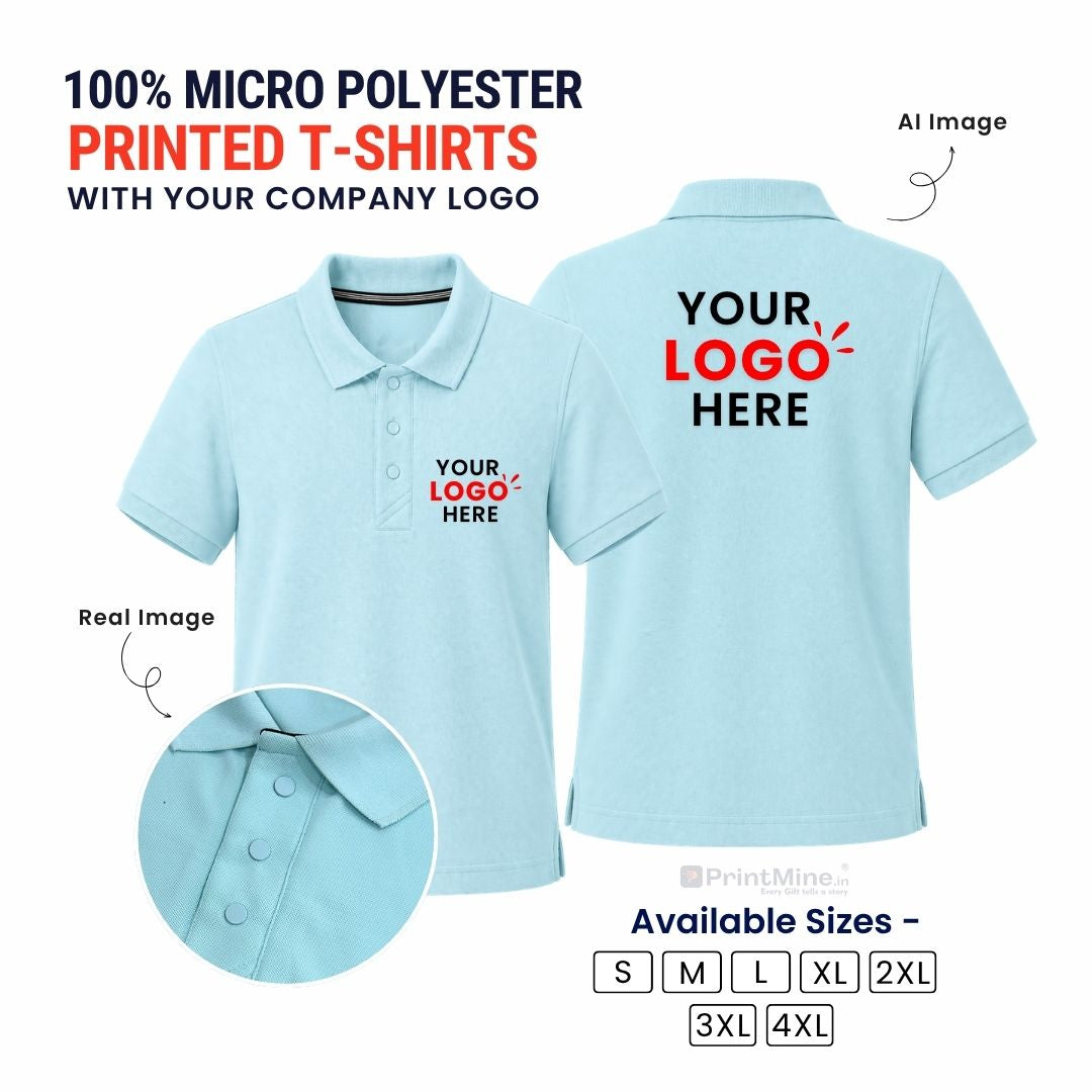PrintMine.in Custom Logo Micro Polyester Polo T-Shirt