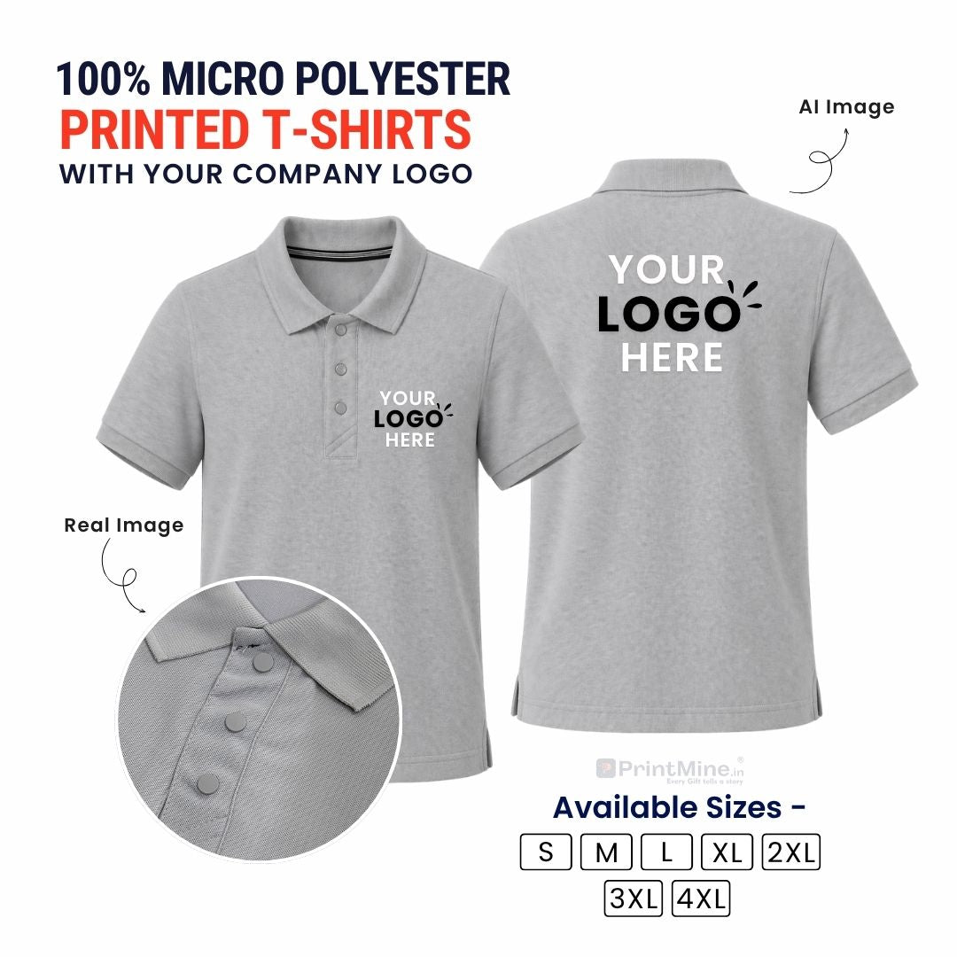 PrintIdea.in Custom Logo Micro Polyester Polo T-Shirt