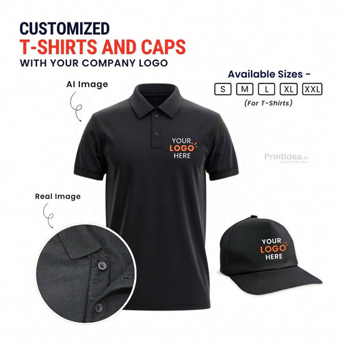 Custom Logo Polo T-Shirt and Cap Set