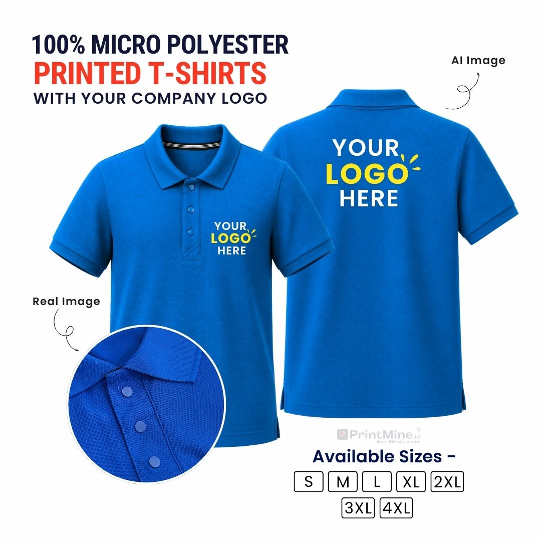 PrintIdea.in Custom Logo Micro Polyester Polo T-Shirt