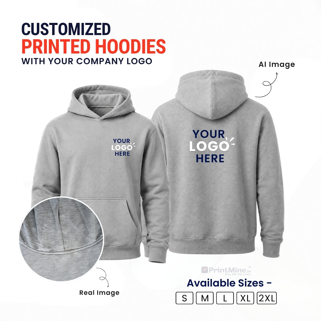 PrintMine.in Custom Logo Polyester Hoodie