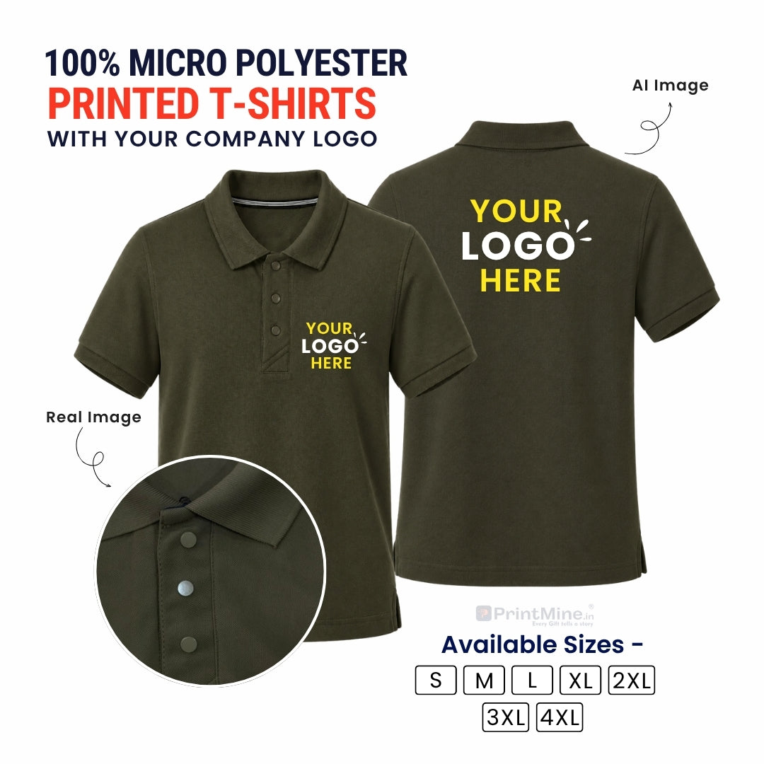 PrintIdea.in Custom Logo Micro Polyester Polo T-Shirt
