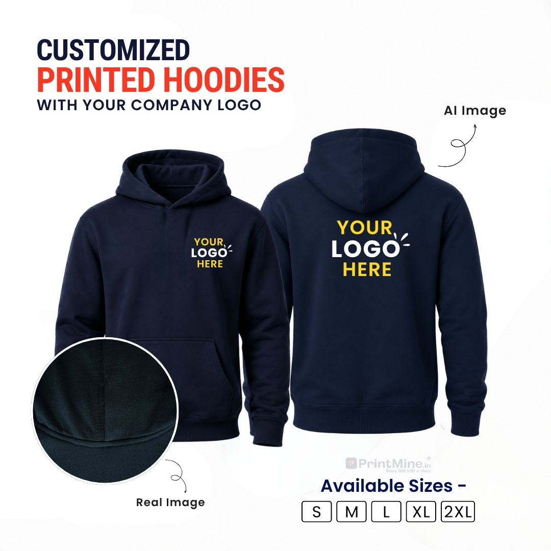 PrintMine.in Custom Logo Polyester Hoodie