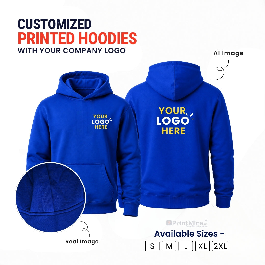 PrintMine.in Custom Logo Polyester Hoodie